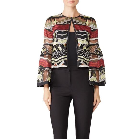 NWT Alexis Gem Sheer Embroidered Jacket Size XS - Picture 1 of 6